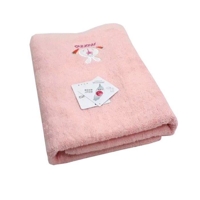 【MORINO摩力諾】純棉素色動物刺繡浴巾(超值2條組)免運