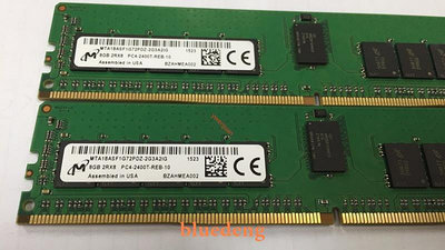 原裝鎂光 8GB 8G 2RX8 PC4-2400T DDR4 ECC REG RDIMM 伺服器記憶體