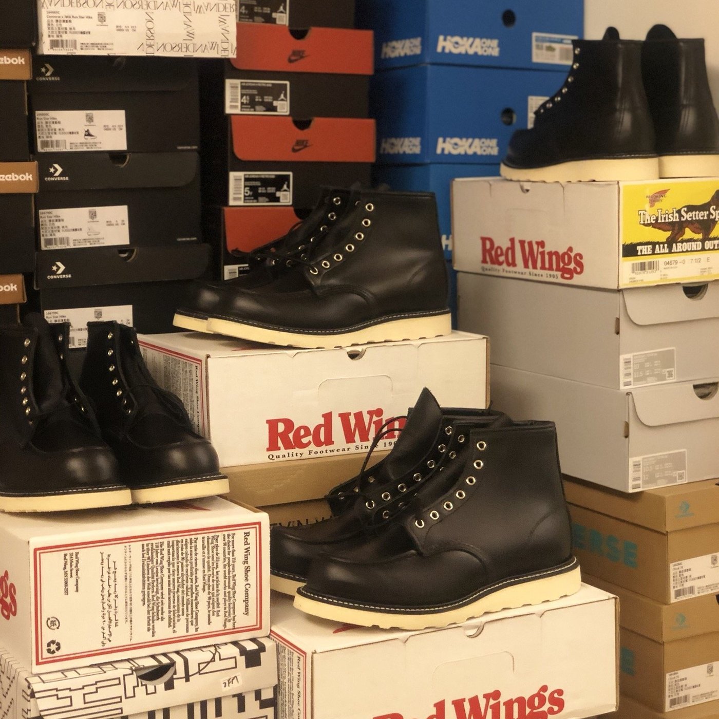 方頭9.5全新Red Wing x fragment design 聯名款MOC-TOE 4679 圓頭4665 