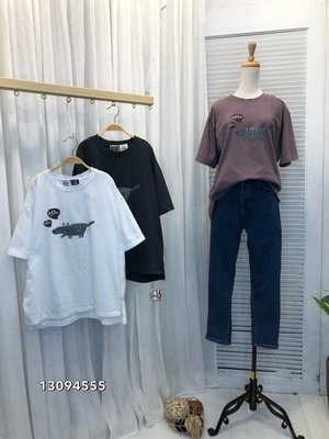 正韓korea韓國製 Diver墨色動物短袖T恤棉麻衫 現貨 小齊韓衣