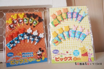 ˙ＴＯＭＡＴＯ生活雜鋪˙日本進口雜貨日本製迪士尼系列米奇 維尼小豬造型野餐水果叉組
