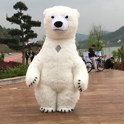 熱銷 蔓越小鋪出租生日派對求婚大熊貓北極熊人偶行走充氣服裝租賃