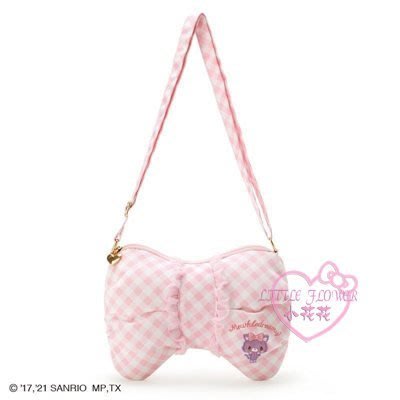 ♥小公主日本精品♥Hello Kitty 蝴蝶結造型棉質斜背包~8