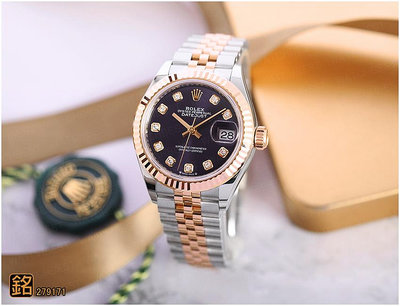 大銘腕錶 全新現貨 勞力士 ROLEX 蠔式 279171 紫色熱門面 玫瑰金 28MM RX094425