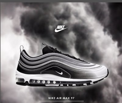 老夫子 Nike Air Max 97 黑白 漸層 反光 子彈 氣墊 慢跑鞋 921826-016 男女鞋