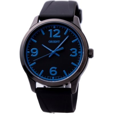 ORIENT 東方極限運動潮流腕錶-IP黑X藍色指標-42mm-FQC0U006B(可議價)