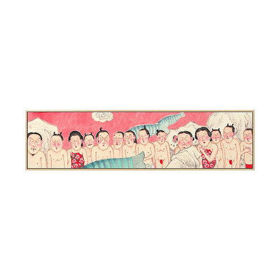 代英倫x仟象映畫 新中式水墨橫幅裝飾畫臥室床頭壁畫日式人物浴室熱心小賣家