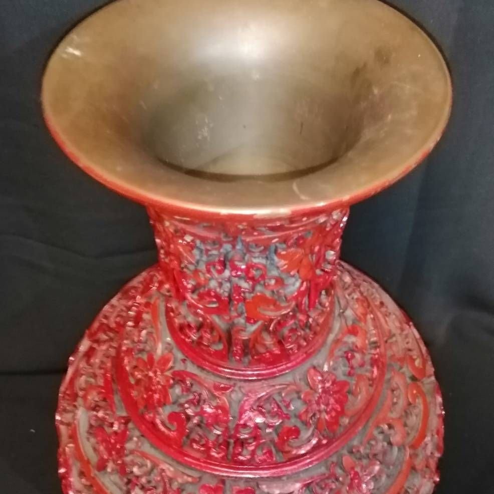 元明時期宮廷稀世剔紅花鳥紋雕漆花瓶中國的奢侈品，傾其所有為這傳世的美。 | Yahoo奇摩拍賣