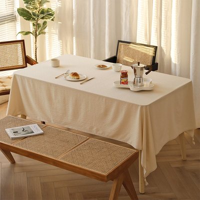 桌巾輕奢高級感桌布布藝純色臺布ins風現代簡約茶幾布餐桌布