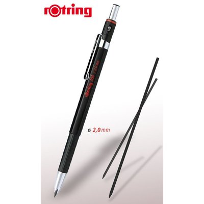 【醬包媽】德國 紅環 rOtring 300 2.0mm 工程筆 / 自動鉛筆 (黑色)