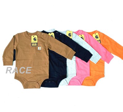 【RACE】CARHARTT KIDS K87 POCKET BODYSUIT 包屁衣 長袖 連身裝 工裝 嬰兒 幼童