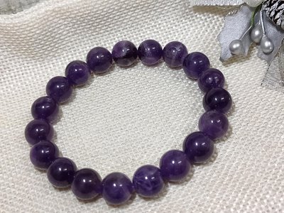 紫水晶單圈手串手環(10mm)精緻-髮絲-幽靈-閃耀-天然寶石,配飾,散珠,DIY半成品392牛手創