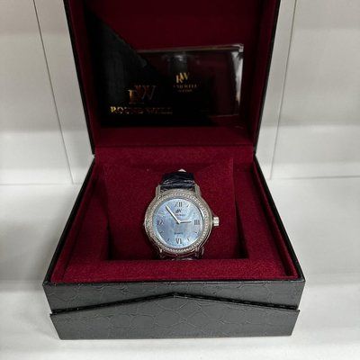 【ROUND WELL 浪威】藍色海洋美鑽腕錶(RW3016S)盒裝完整