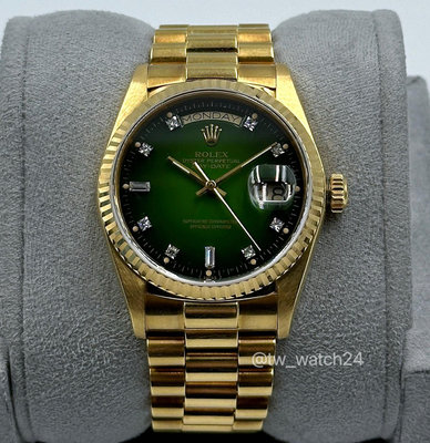 【Tw Watch】勞力士 Rolex 18038 Day-Date 綠蠵龜 老面 經典收藏