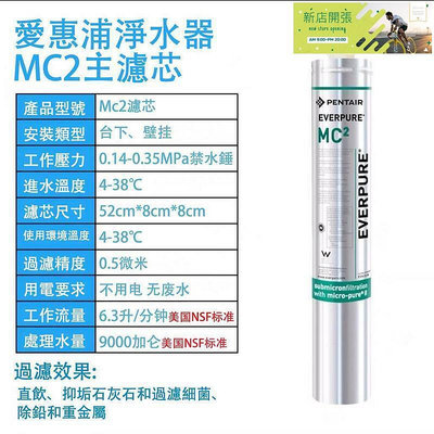 【現貨】(小美的賣場）美國愛惠浦 EVERPURE MC2凈水器主濾芯 原廠 家用/商用 凈水器 濾芯 MC2濾芯