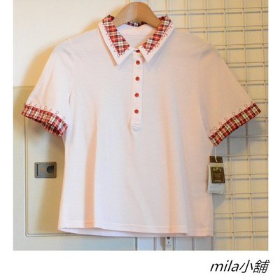 【現貨】❤日本帶回,紅格領袖粉色POLO衫 (M~L),日本精品女裝