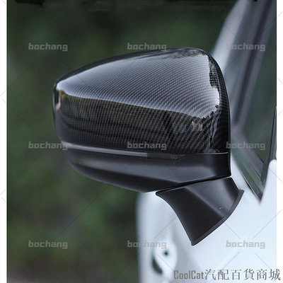 Cool Cat百貨MAZDA 馬自達 CX9 CX8 CX5 側視車門後視鏡罩碳纖維亮黑色外飾汽車配件裝飾