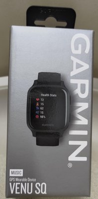 GARMIN 運動休閒 智慧錶 智能錶 Venu Sq – Music GPS 心率智慧手環 石墨黑