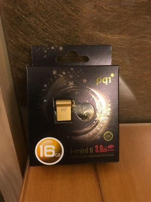 【晶晶雜貨店】全新 PQI 勁永 i-Mini II 16GB USB 3.0 時尚精品碟 金色 隨身碟 可掛勾 未拆封