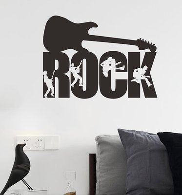 〖好聲音樂器〗壁貼 音樂壁貼牆貼  壁貼 櫥窗牆貼 電吉他 搖滾 客聽 書房 房間 琴房佈置 親子餐廳 牆壁 音樂教室