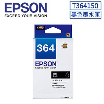 西依歐：EPSON 364 (T364150) 原廠黑色墨水匣(含稅)(請先詢問庫存)