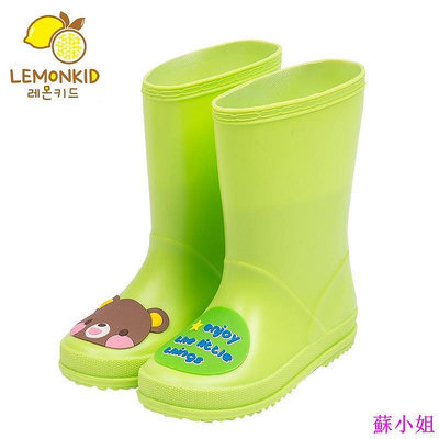 熱銷韓國品牌lemonkid兒童雨鞋小學生雨鞋寶寶防滑雨鞋防滑雨靴四色可選