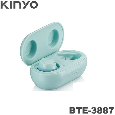 【MR3C】含稅 KINYO 金葉 BTE-3887 真無線小巧藍牙耳機 藍牙5.0 無線耳機麥克風 藍色
