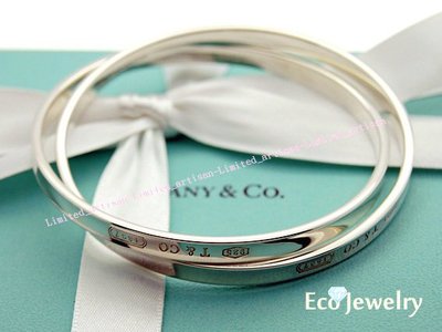 《Eco-jewelry》【Tiffany&amp;Co】經典款 1837窄版雙環手環 純銀925手環~專櫃真品 已送洗
