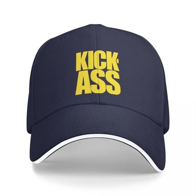 Kick-Ass Logo 印花帽子男女防曬棒球帽 高爾夫球帽休閒潮 戶外四季可調整鴨舌帽 夏天運動釣魚帽