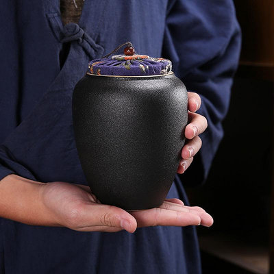 陶瓷茶葉罐 密封罐子小號家用茶倉便攜茶具小茶罐 定制