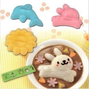 日本進口 Arnest正版兔子 花 海豚動物飯糰壽司 米飯模具 模型 便當親子DIY