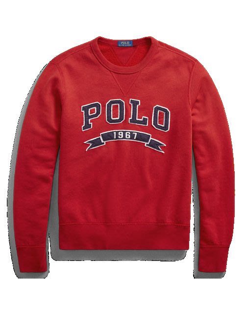 polo cotton blend fleece sweatshirt