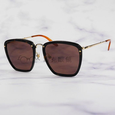 Gucci 太陽眼鏡 琥珀 時尚 形象廣告款 GG0673S 002