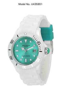 德國時尚名牌手錶Madison NY Candy Time White白色派對系列腕錶/時尚綠U4359D1/40mm