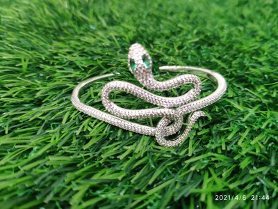 摩納哥皇室珠寶 APM monaco 蛇 水鑽+純銀 手環【全新庫存】【保證真品&amp;超低價可刷卡】