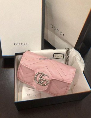 【二手】Gucci 古琦GG Marmont系列Supermini女士鏈條包