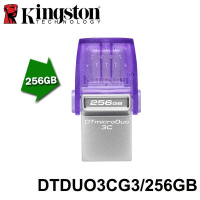 【MR3C】含稅 KINGSTON DataTraveler microDuo 3C 256GB USB 隨身碟