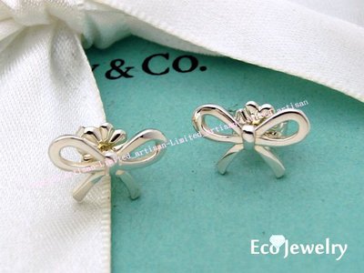 《Eco-jewelry》【Tiffany&amp;Co】經典新款 蝴蝶結耳環 純銀925耳環~專櫃真品 已送洗