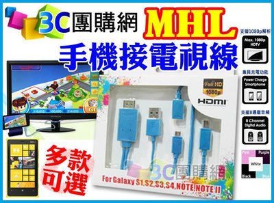 【手機接電視】高畫質MHL線 HDMI影音線 電視輸出線 SONY Xperia/HTC ONE/三星S2 S3 S4/Note 2 3/小米2S