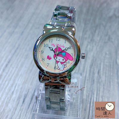 [時間達人]Ｍy Melody 美樂蒂 手錶 可愛蝴蝶結造型腕錶 黃x鋼帶 三麗鷗公司原廠授權 保證原廠公司貨KT050