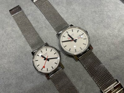 MONDAINE 瑞士國鐵石英米蘭錶帶（對錶）