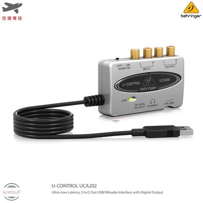 Behringer 德國百靈達 耳朵 UCA202 數位類比音訊轉換器 錄音介面 行動外接式 磁帶 黑膠唱片盤RCA轉錄