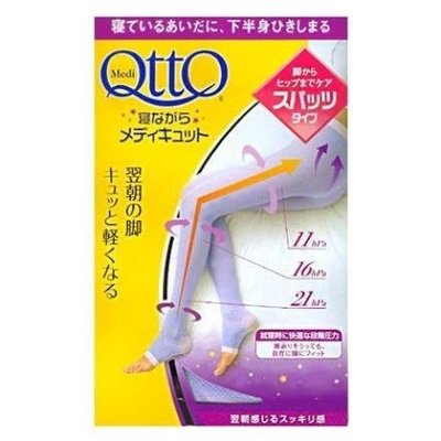日本Qtto-Scholl睡眠機能美腿襪臀褲襪翹黑絲襪透膚內搭褲緊身褲壓力褲