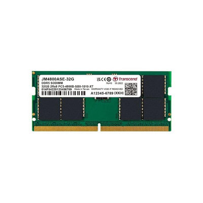 新風尚潮流 【JM4800ASE-32G】 創見 32GB DDR5-4800 SO-DIMM 筆記型 記憶體