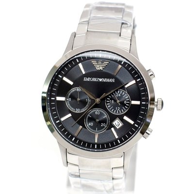 現貨 可自取 EMPORIO ARMANI AR2434 亞曼尼 手錶 43mm 三眼 鋼帶 男錶女錶