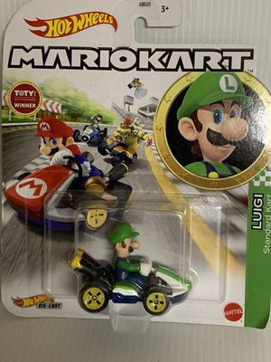 現貨 正版Hot Wheels 風火輪系列Mario Kart合金車系列 路易吉