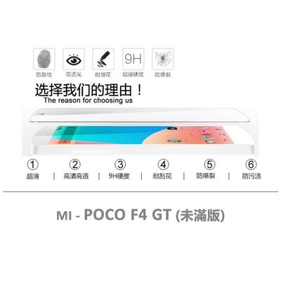 shell++MI 小米 POCO F4 GT 半版玻璃貼 透明 未滿版 半版 不滿版 玻璃貼 9H 鋼化膜 保護貼