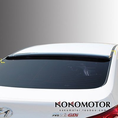 11-16Hyundai現代 Elantra MD專用 改裝黑色后窗頂翼 免打孔擾流翼 韓國進口汽車內飾改裝飾品 高品質