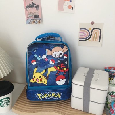 [現貨]精靈寶可夢 神奇寶貝 Pokémon皮卡丘Pikachu 加厚保溫袋 便當袋手提袋 保鮮午餐袋幼兒園小學開學用品