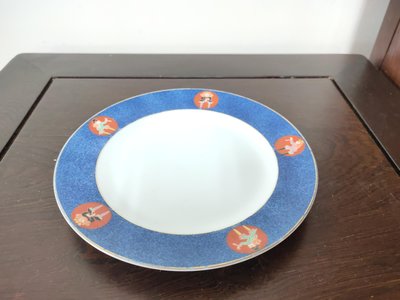 (日式生活用品)日本皇室御用-有田燒 深川製瓷 色繪人物 瓷盤X5(A075)